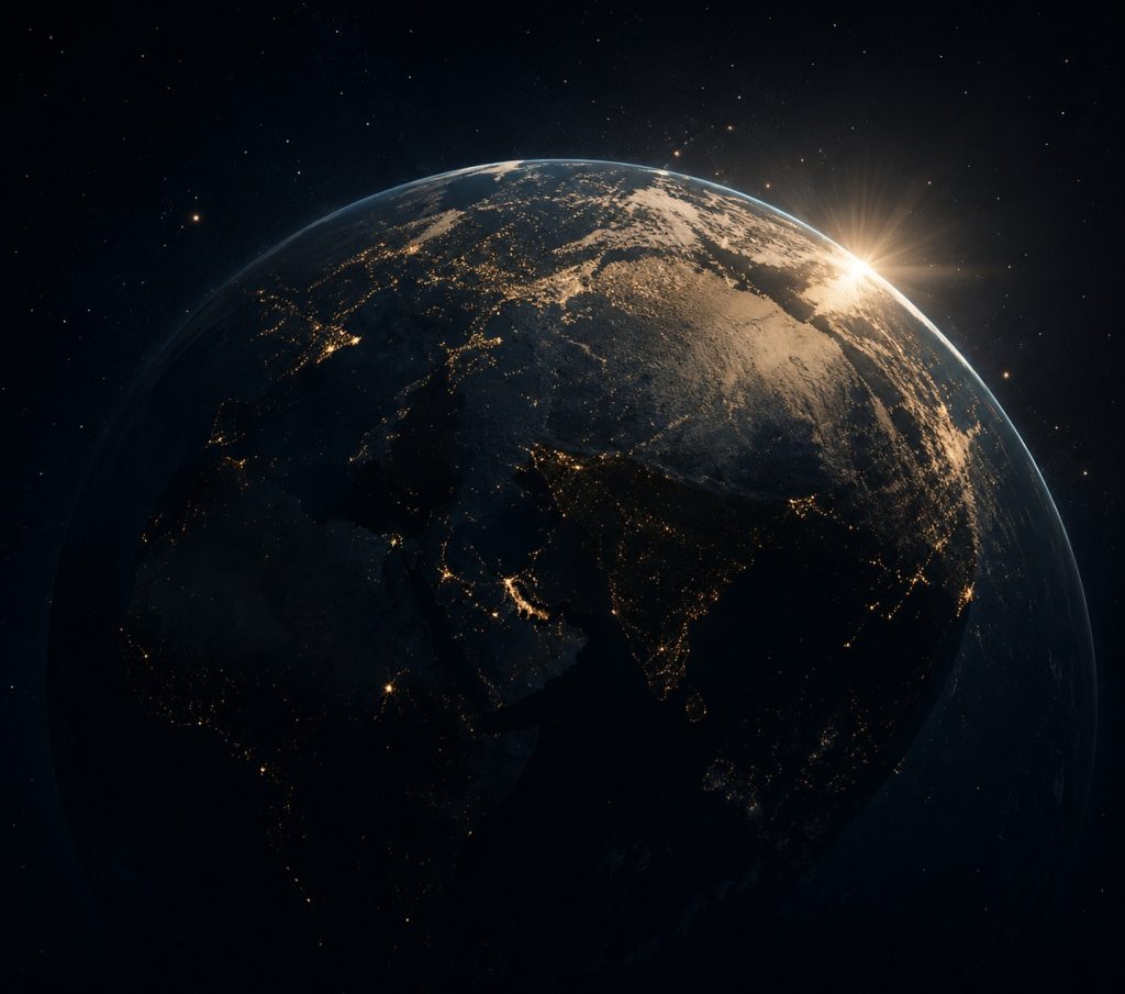 Globe graphic representing Finoda SI's emerging opportunities portfolio category