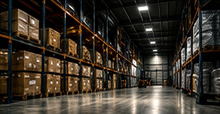 Warehouse storage area representing distressed asset and special situation acquisitions